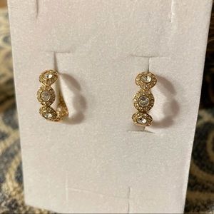 Swarovski Rose Gold Hoop Earrings